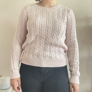 Pink H&M light academia sweater